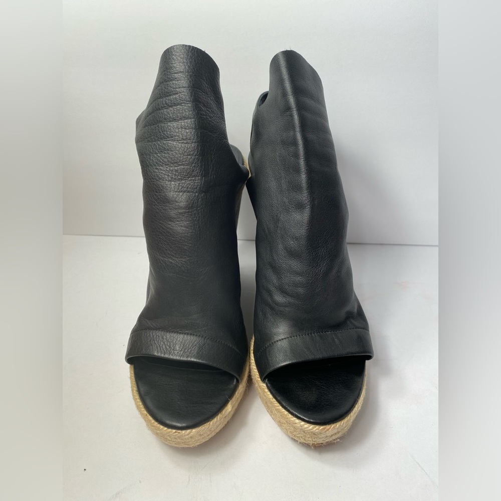 Balenciaga glove wedge espadrille sandals heels black 41 - Picture 4 of 11
